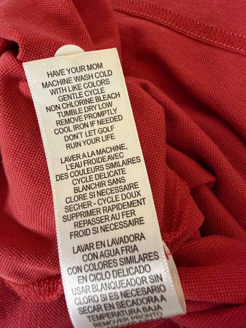 Travis Mathew Mens Polo Golf Shirt Top Knit Light Red XL - Picture 7 of 7